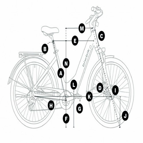 Bicicleta eléctric Biwbik etna talla M y medidas
