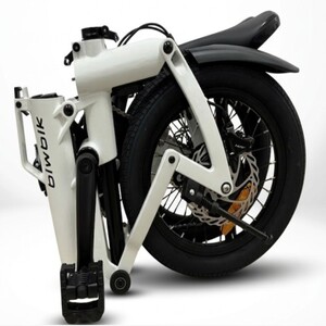 Bicicleta eléctric Biwbik Rubus 250w color blanco y plegada