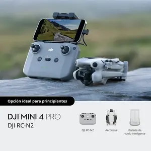 dji mini 4 pro control remoto RC-N2 y dron plegado
