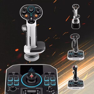 Mando thrustmaster sol r1 flightstick Mando de vuelo profesional frontal con todas las vistas