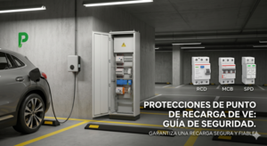 Detalle del interior de un cuadro eléctrico de protección abierto que muestra interruptores magnetotérmicos y diferenciales Tipo A correctamente cableados.